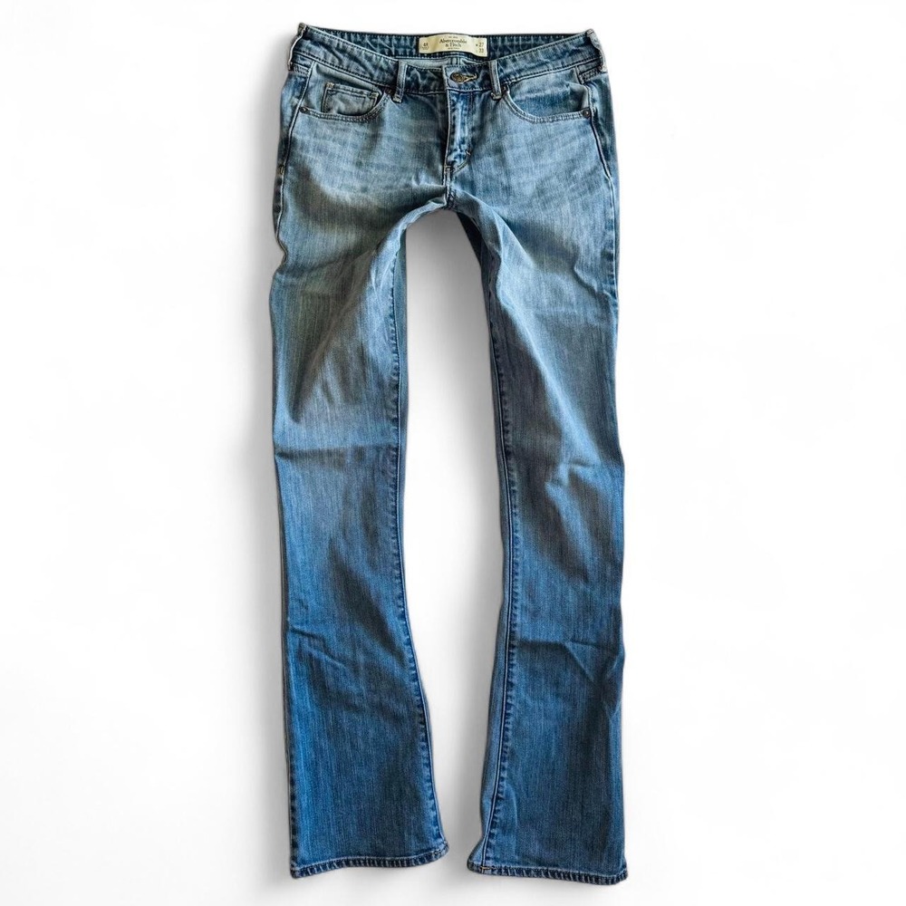 Abercrombie & Fitch Low Rise Slim Bootcut Jeans Light Wash Blue 4R W27 L33
